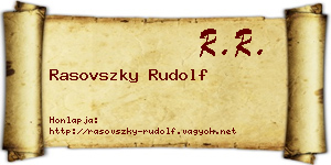 Rasovszky Rudolf névjegykártya