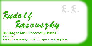 rudolf rasovszky business card